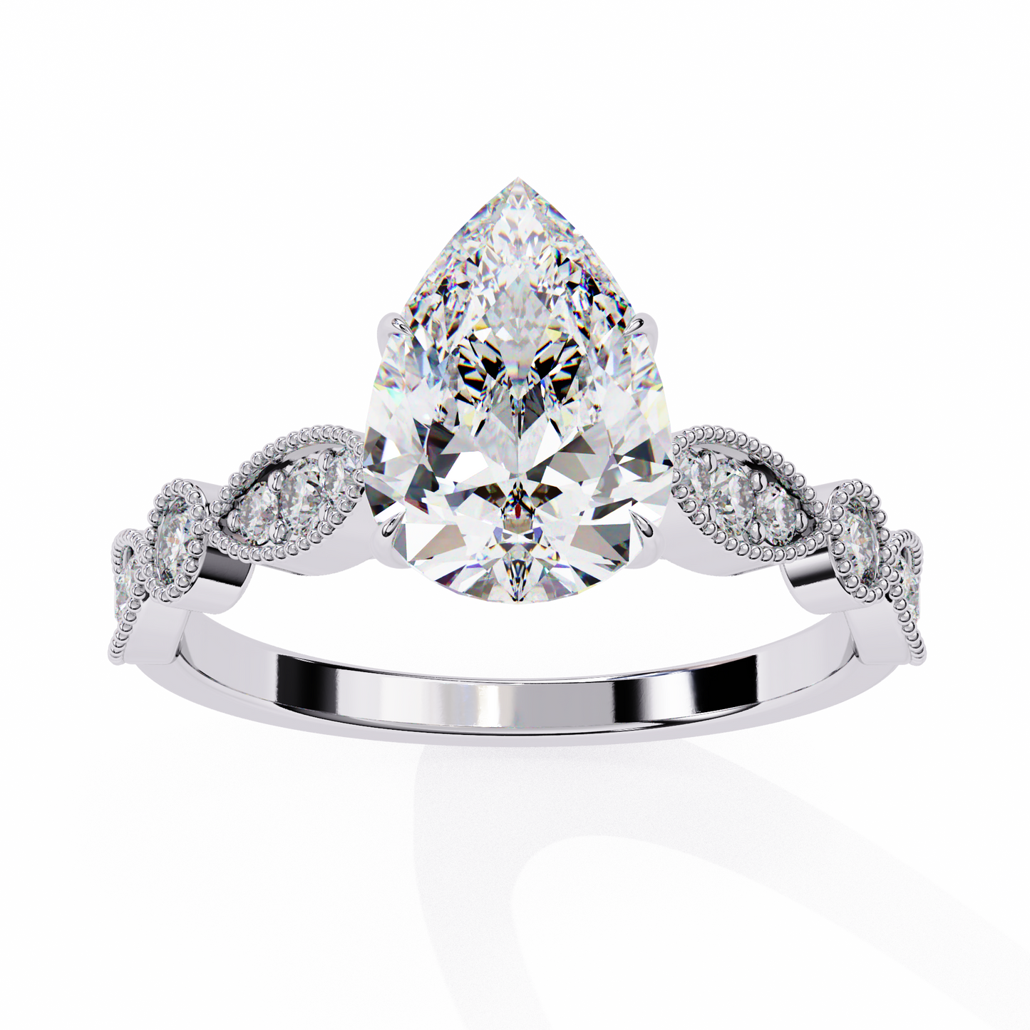 1.25 CT PEAR Cut Diamond Engagement Ring