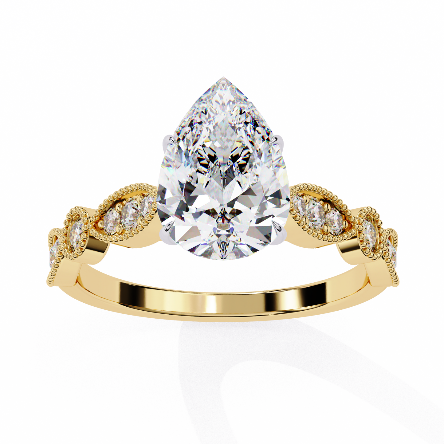 1.25 CT PEAR Cut Diamond Engagement Ring