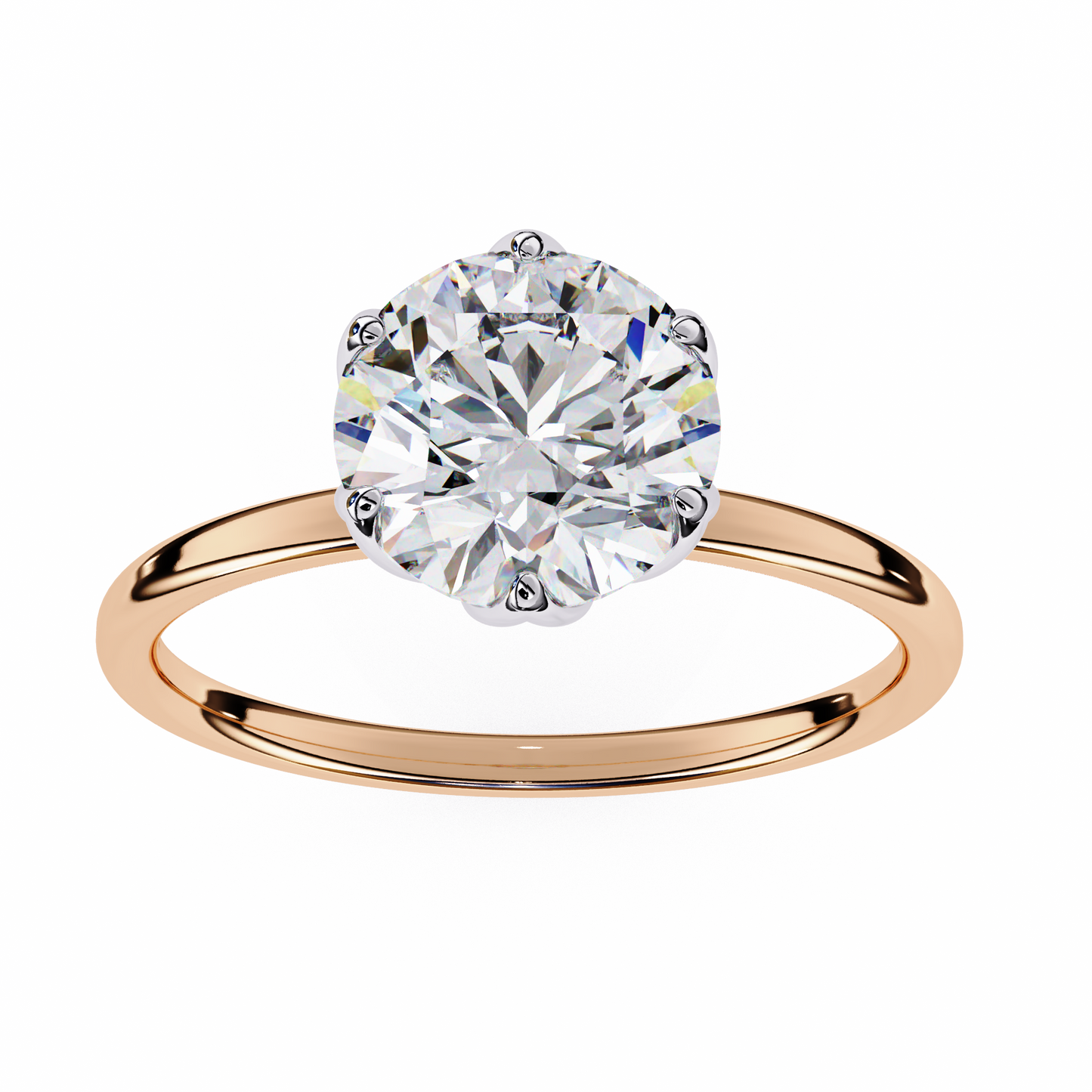 2.00 CT Round Cut Diamond Engagement Ring