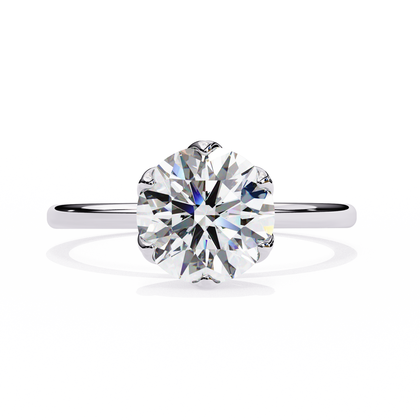 2.00 CT Round Cut Diamond Engagement Ring - Ulight Jewels