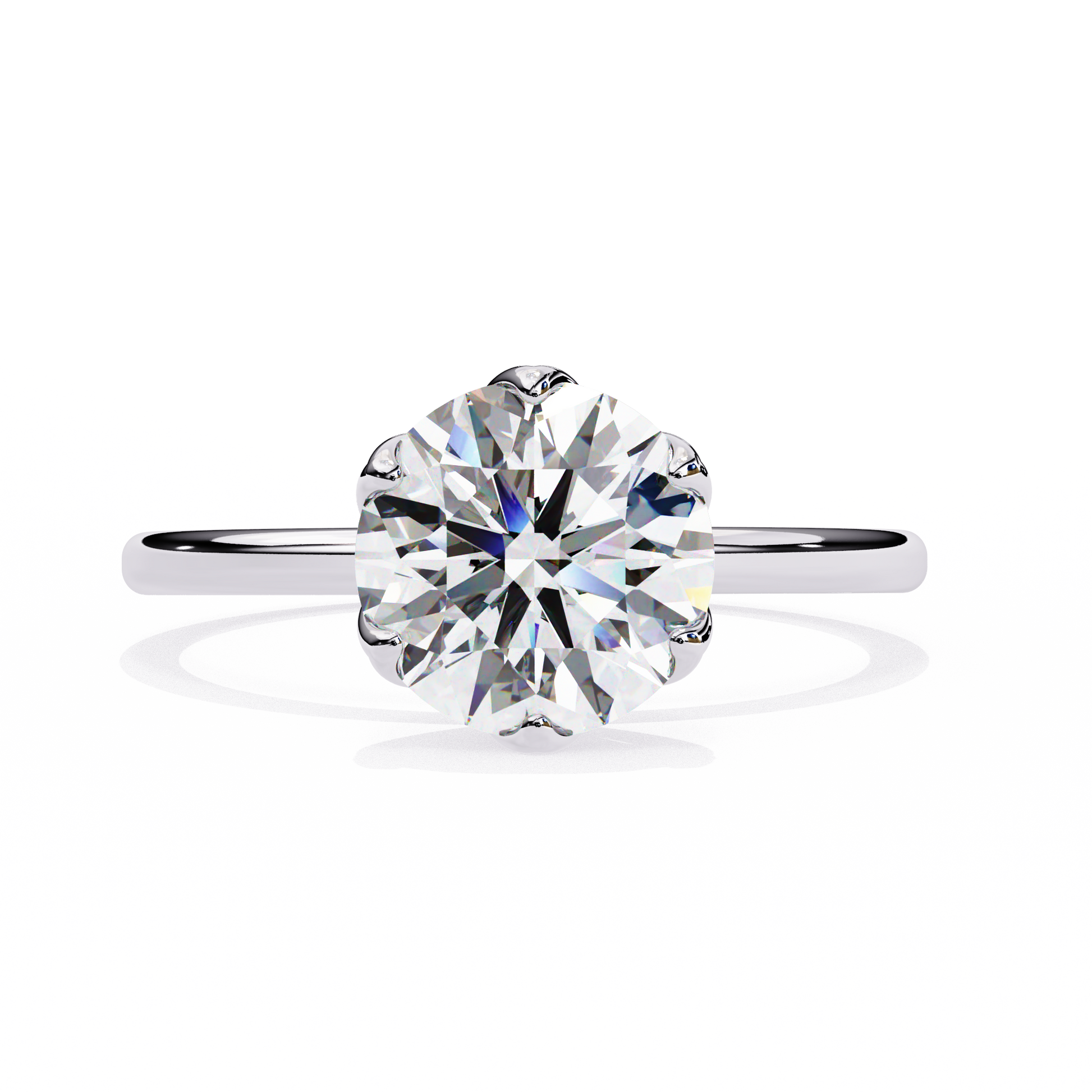 2.00 CT Round Cut Diamond Engagement Ring - Ulight Jewels