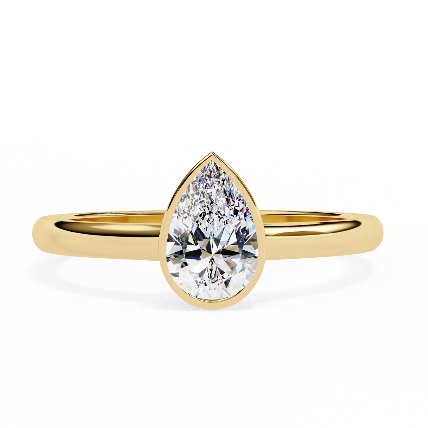 0.60 CT PEAR Cut Diamond Engagement Ring