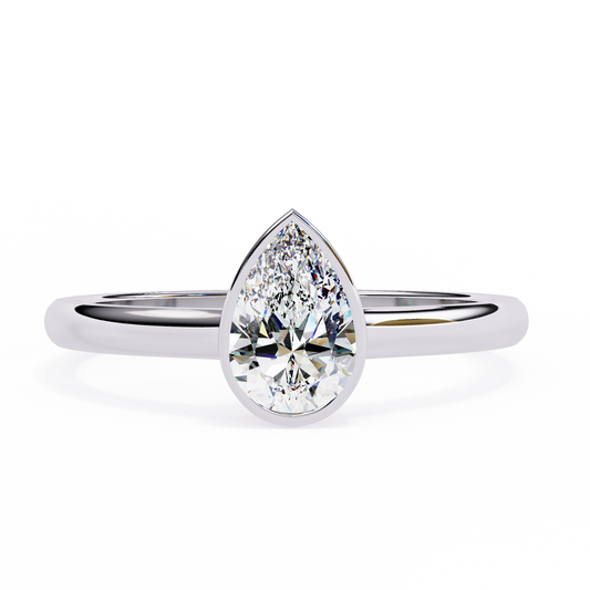 0.60 CT PEAR Cut Diamond Engagement Ring - Ulight Jewels