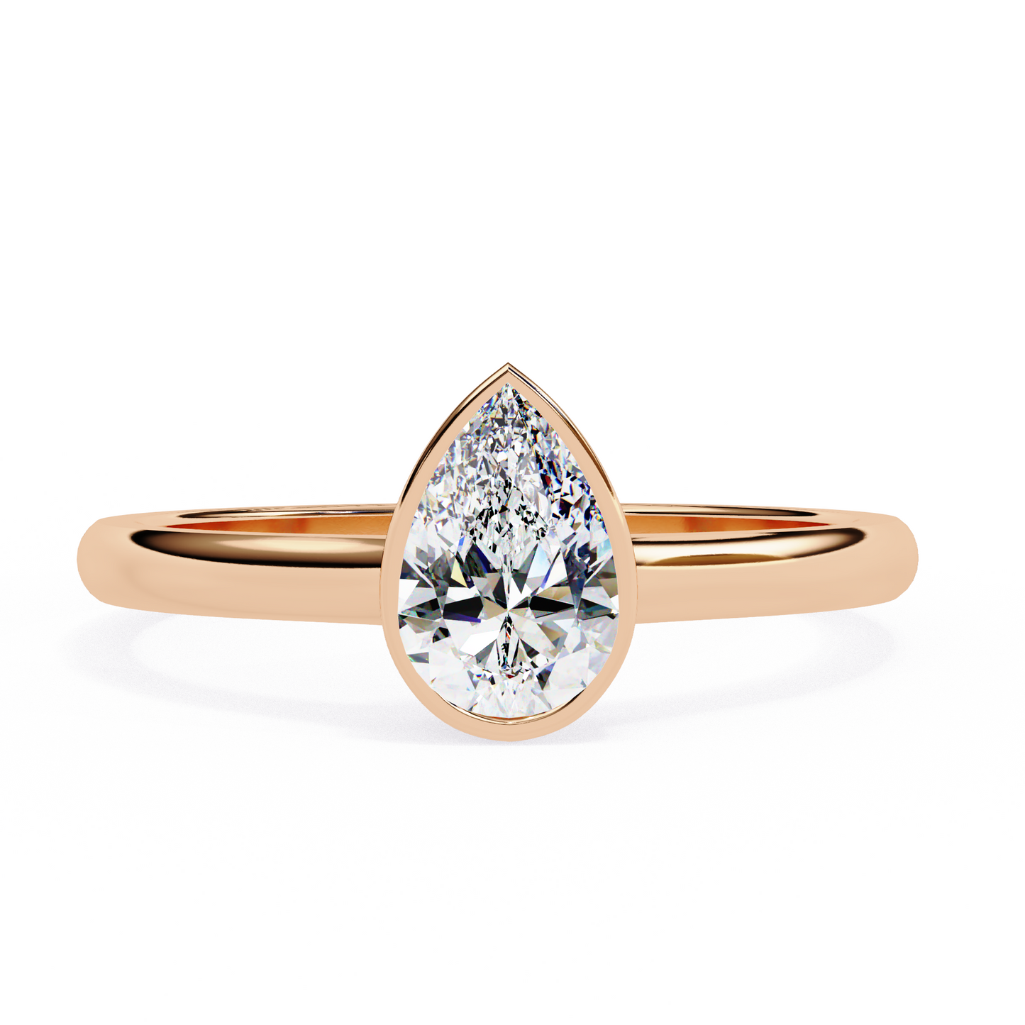 0.60 CT PEAR Cut Diamond Engagement Ring