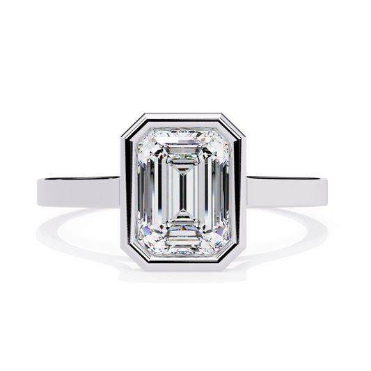 1.50 CT EMERALD Cut Diamond Engagement Ring - Ulight Jewels