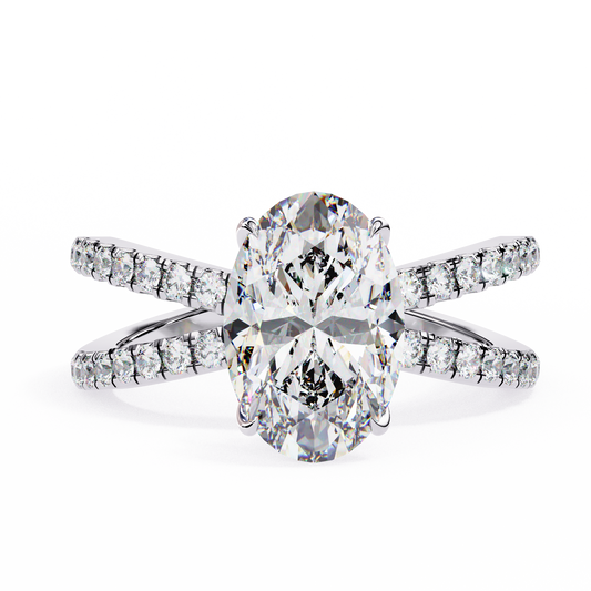 1.50 CT Oval Cut Diamond Engagement Ring - Ulight Jewels