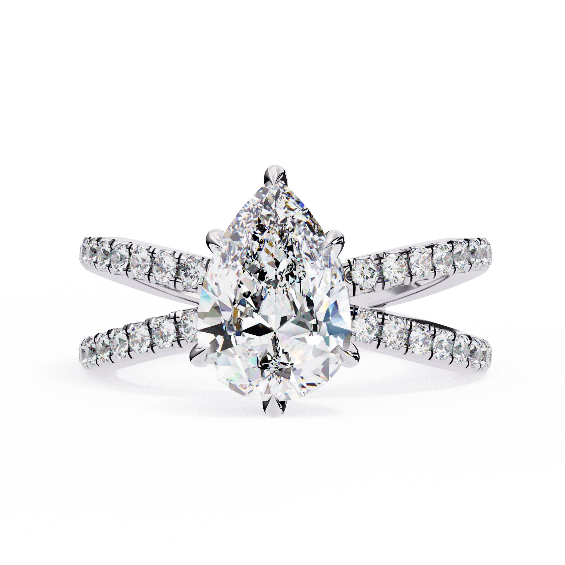 2.00 CT Pear Cut Diamond Engagement Ring - Ulight Jewels