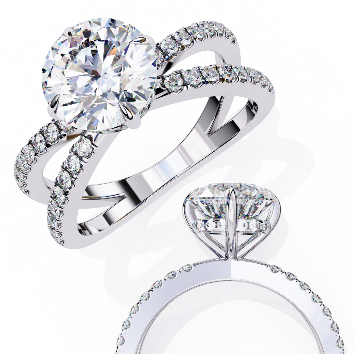 2.00 CT Round Cut Diamond Engagement Ring