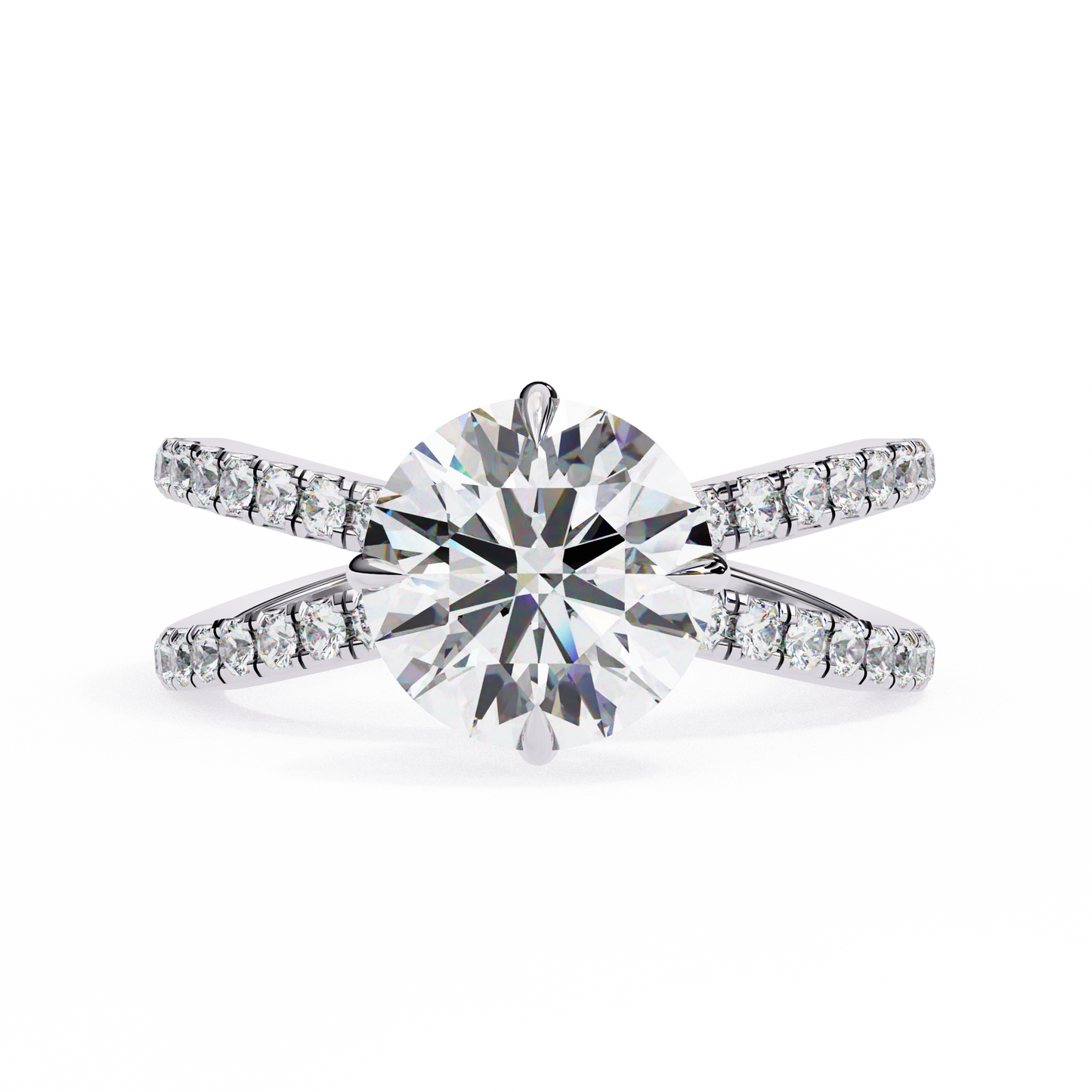 2.00 CT Round Cut Diamond Engagement Ring - Ulight Jewels