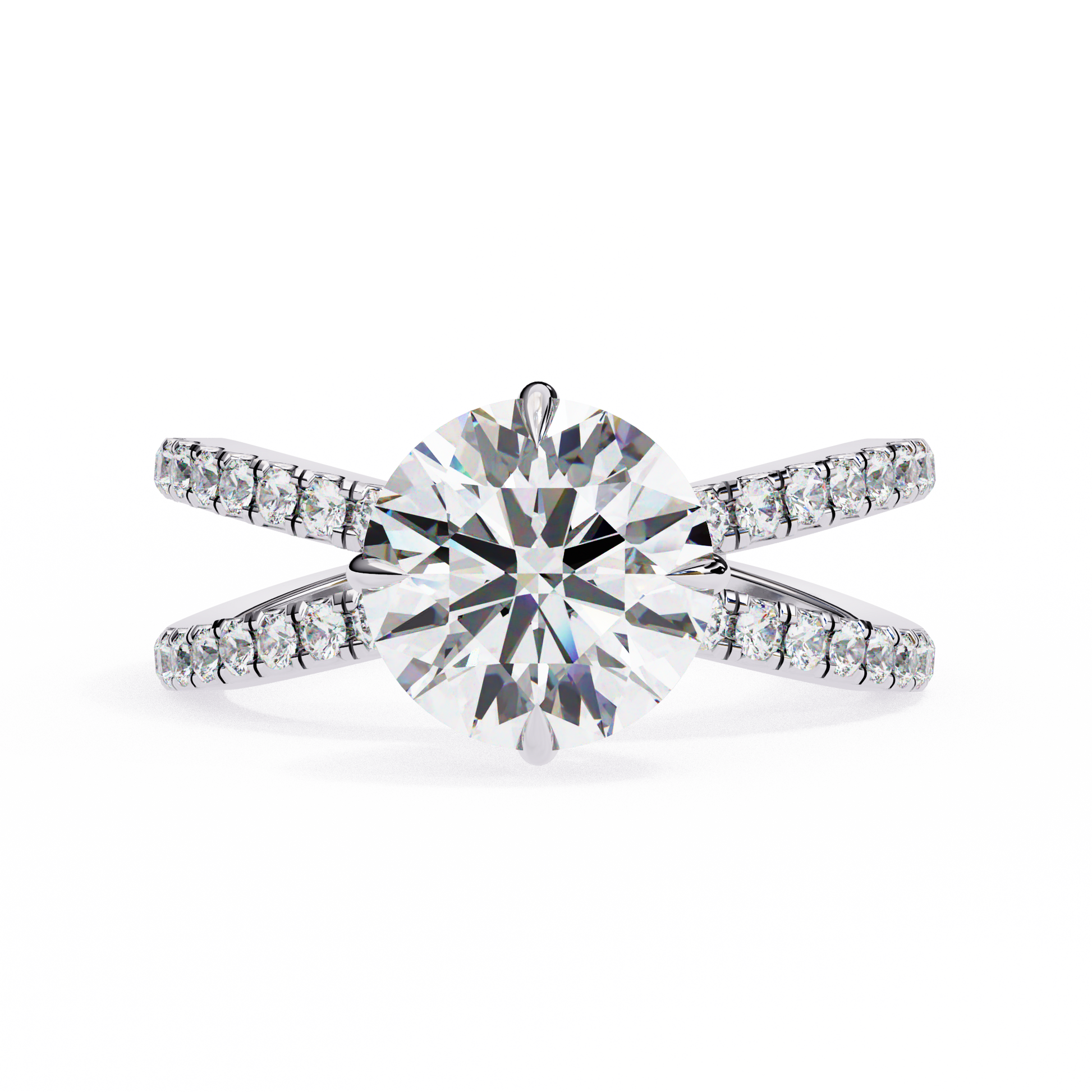 2.00 CT Round Cut Diamond Engagement Ring - Ulight Jewels