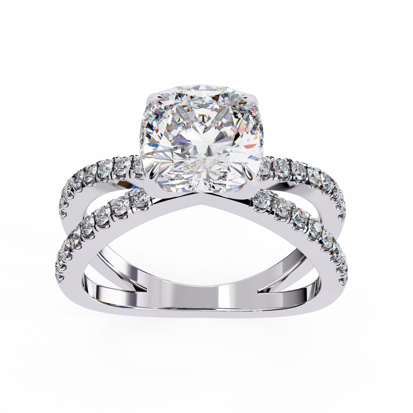 3.00 CT Cushion Cut Diamond Engagement Ring - Ulight Jewels