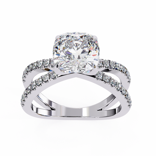 3.00 CT Cushion Cut Diamond Engagement Ring - Ulight Jewels