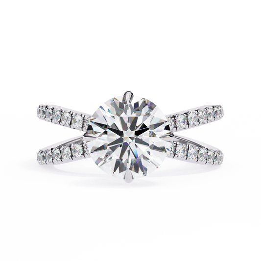 2.00 CT Round Cut Diamond Engagement Ring - Ulight Jewels