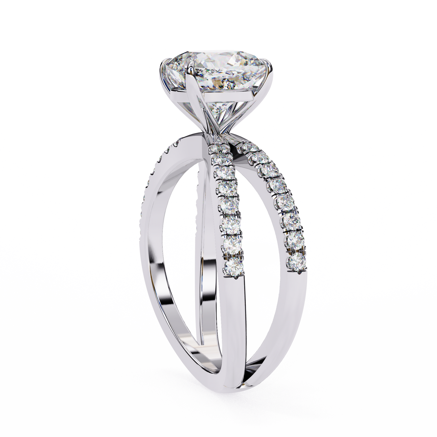 3.00 CT CUSHION Cut Diamond Engagement Ring