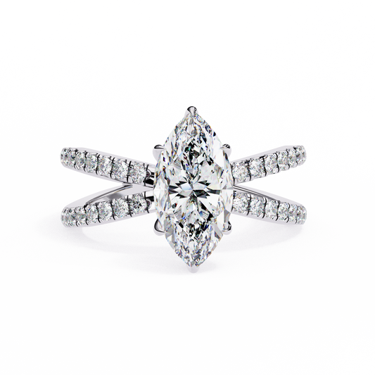 1.00 CT MARQUISE Cut Diamond Engagement Ring - Ulight Jewels