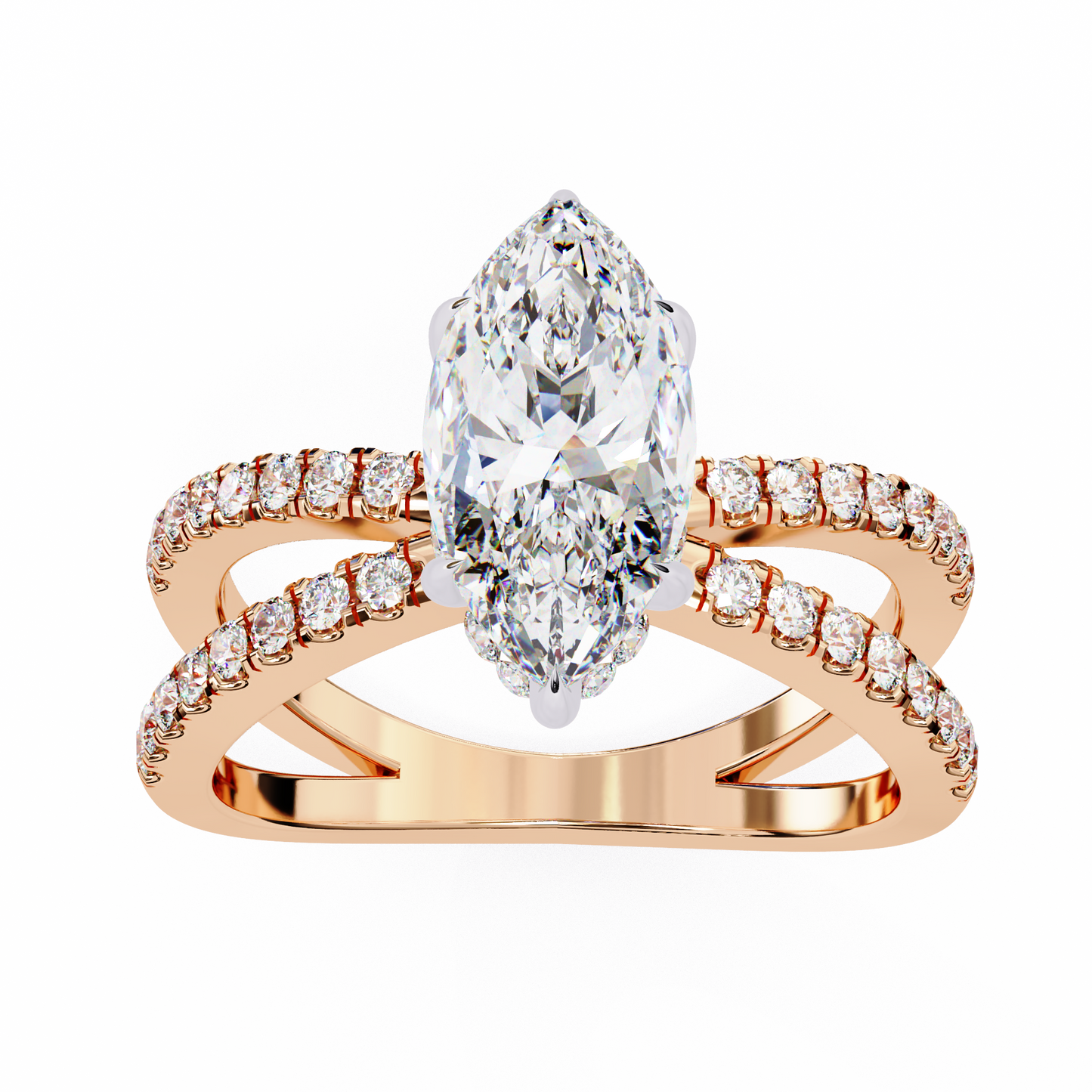 1.00 CT MARQUISE Cut Diamond Engagement Ring