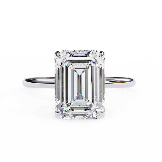 2.50  CT Emerald Cut Diamond Wedding Rings - Ulight Jewels