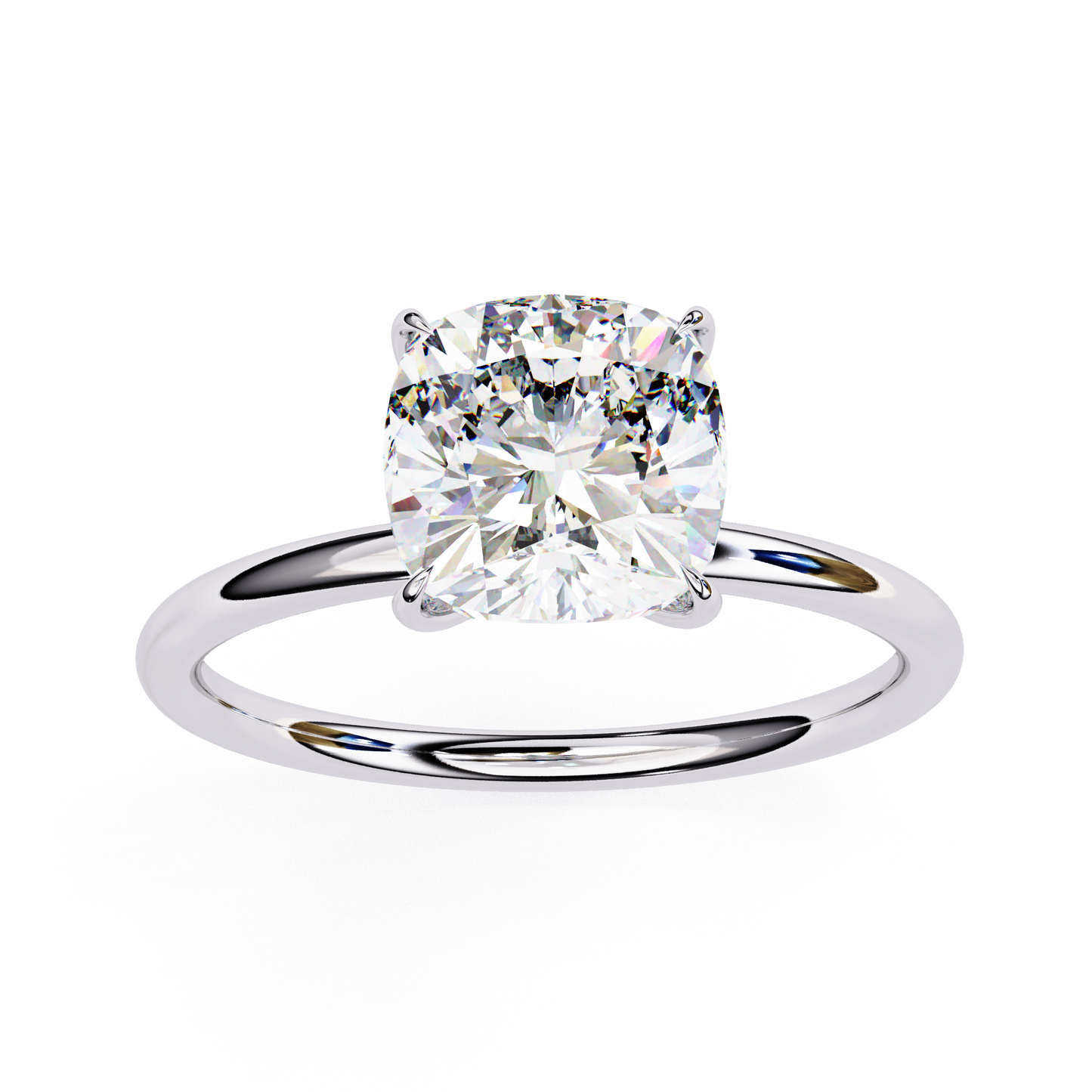 3.00  CT Cushion Cut Diamond Engagement Ring