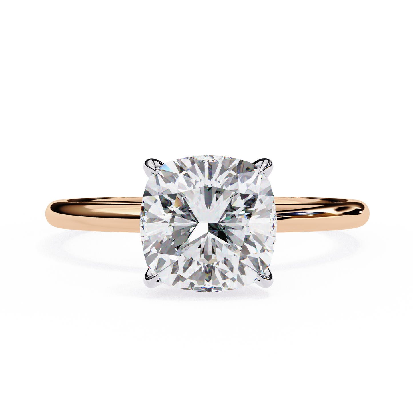 3.00  CT Cushion Cut Diamond Engagement Ring