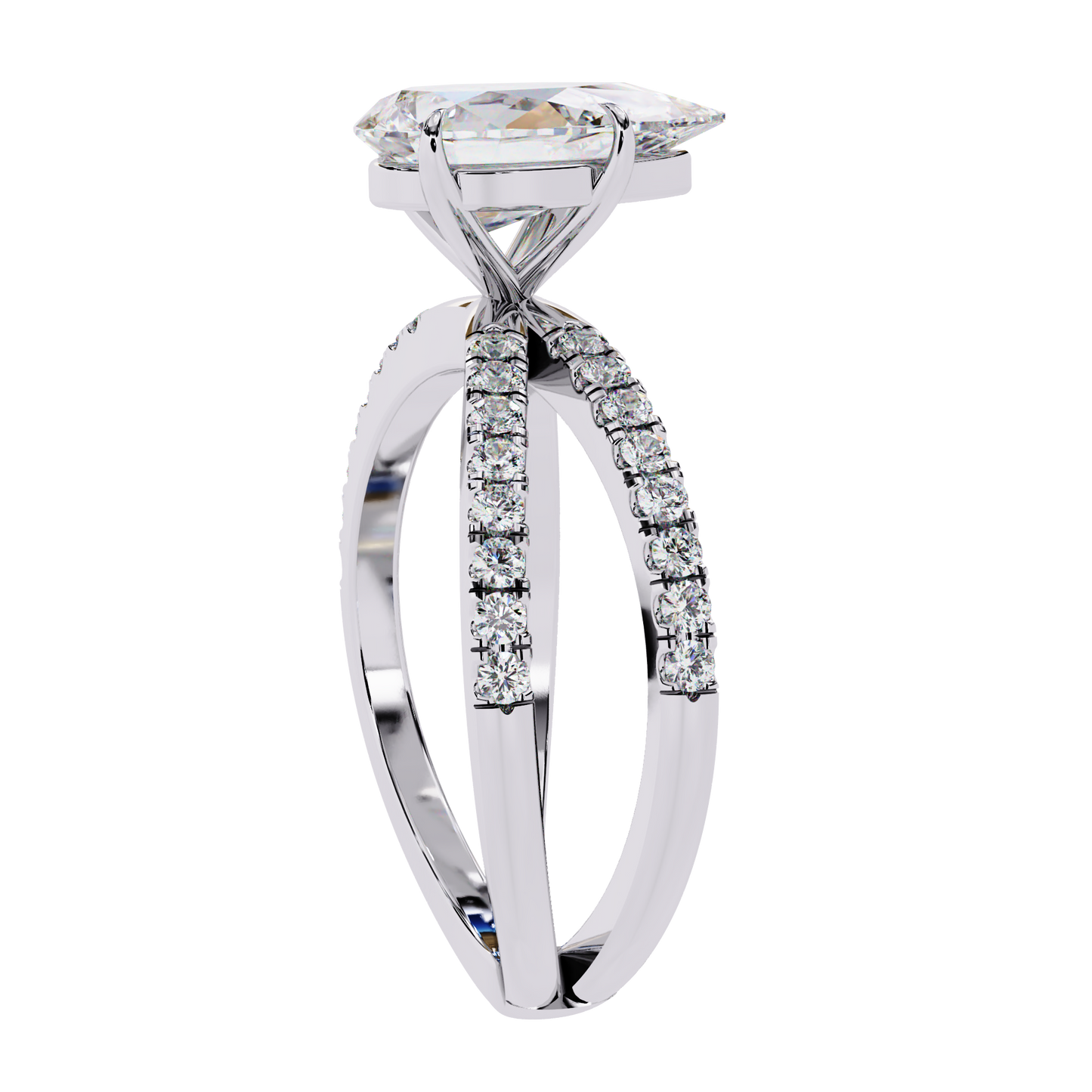 2.25  CT PEAR Cut Diamond Engagement Ring