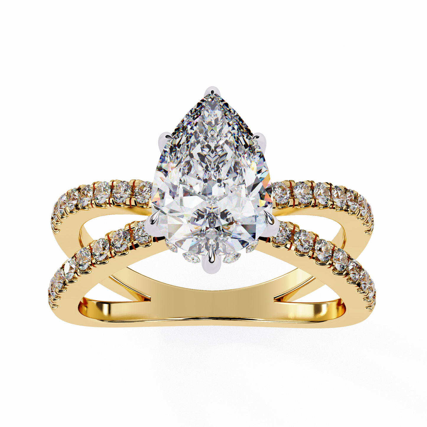 2.25  CT PEAR Cut Diamond Engagement Ring