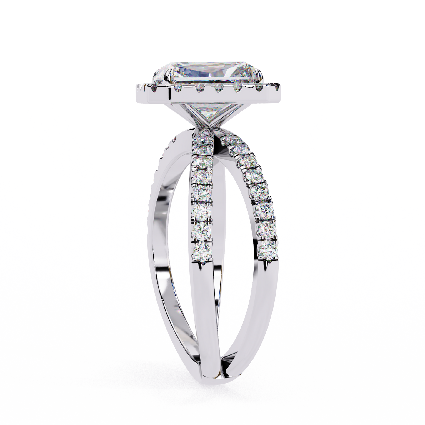 1.75 CT RADIANT Cut Diamond Engagement Ring