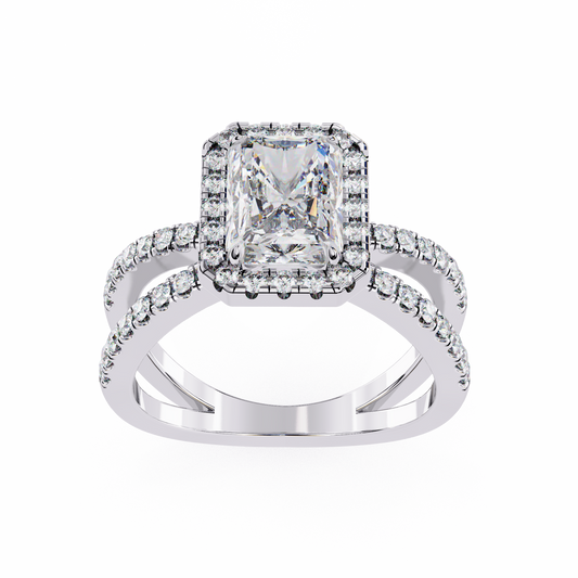 1.75 CT RADIANT Cut Diamond Engagement Ring - Ulight Jewels