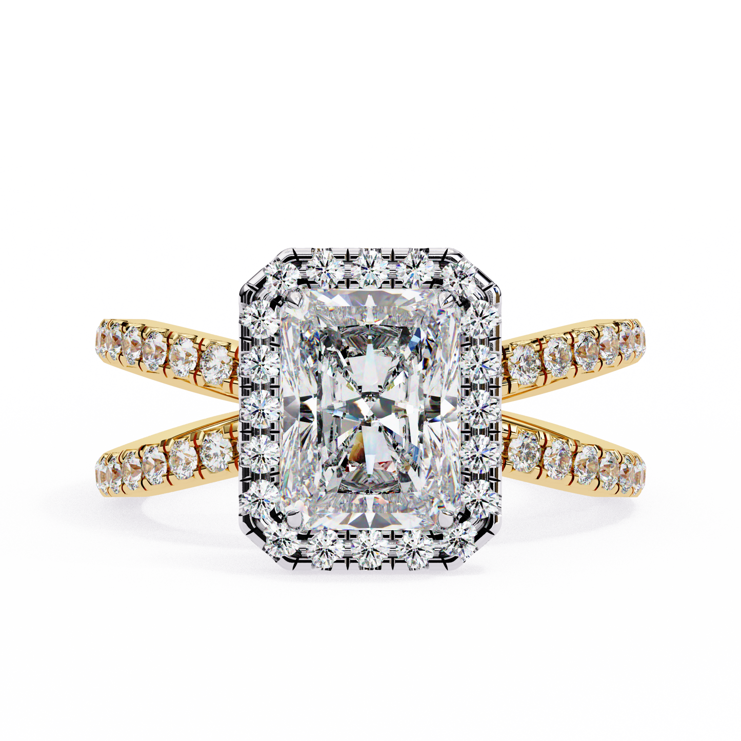 1.75 CT RADIANT Cut Diamond Engagement Ring