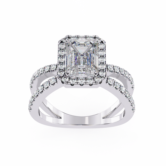 1.75 CT EMERALD Cut Diamond Engagement Ring - Ulight Jewels