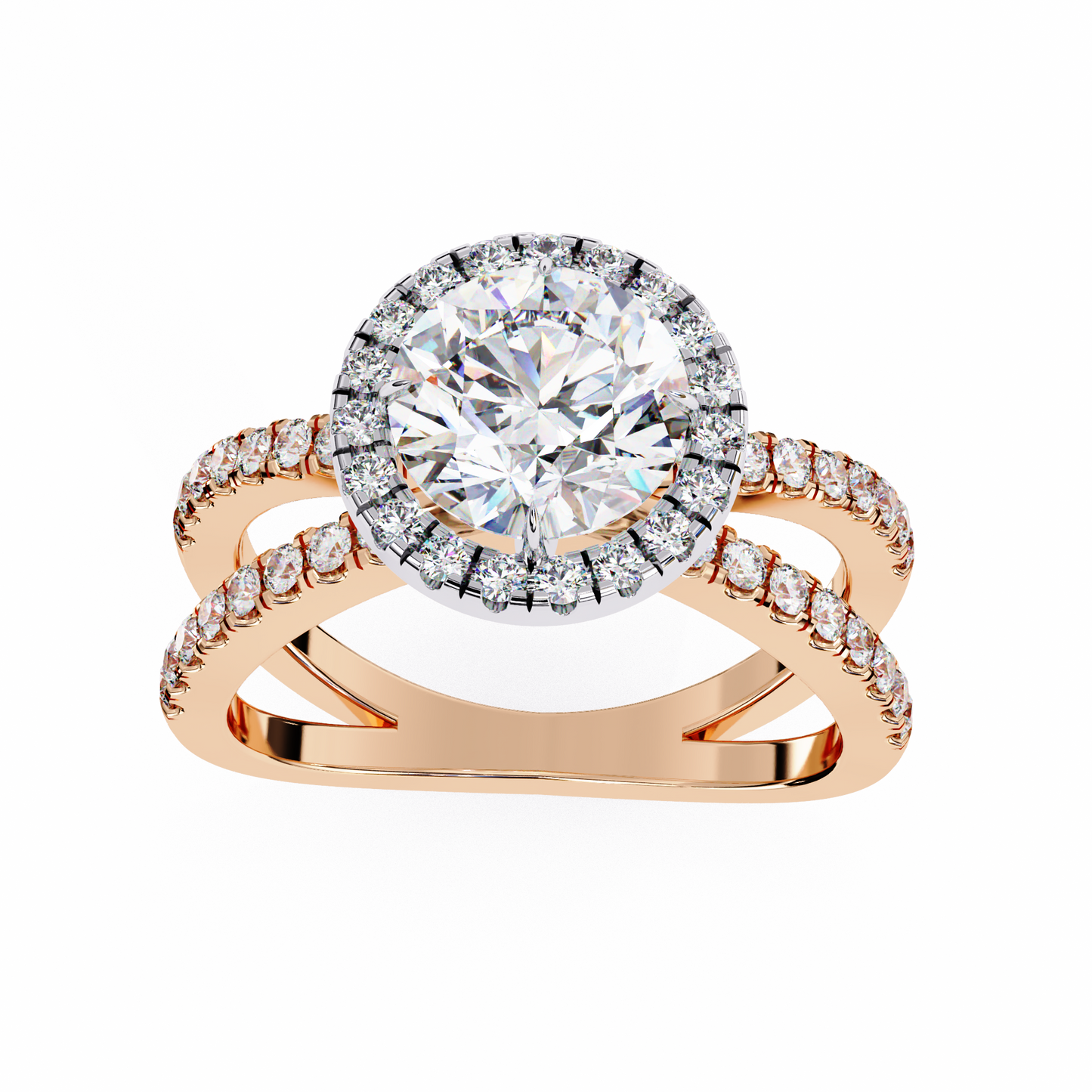 1.50 CT Round  Cut Diamond Engagement Ring