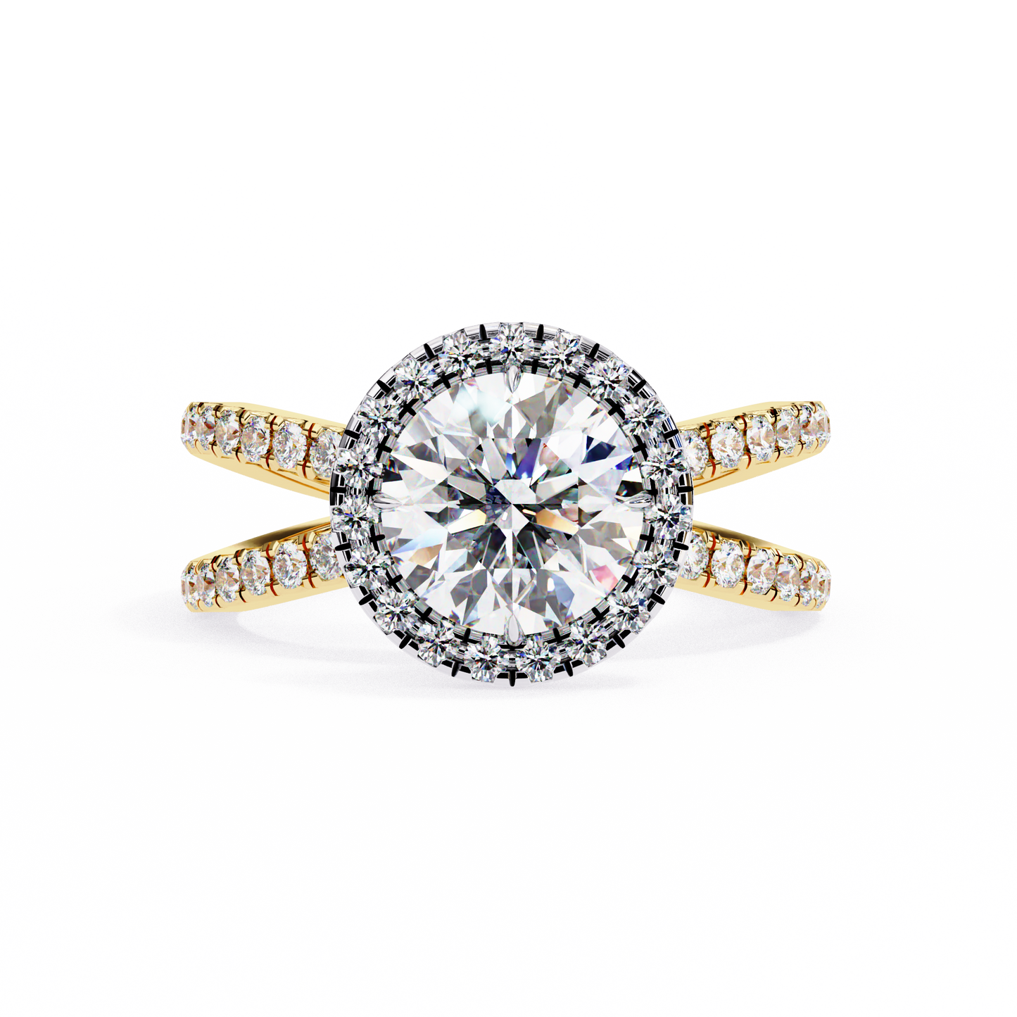 1.50 CT Round  Cut Diamond Engagement Ring