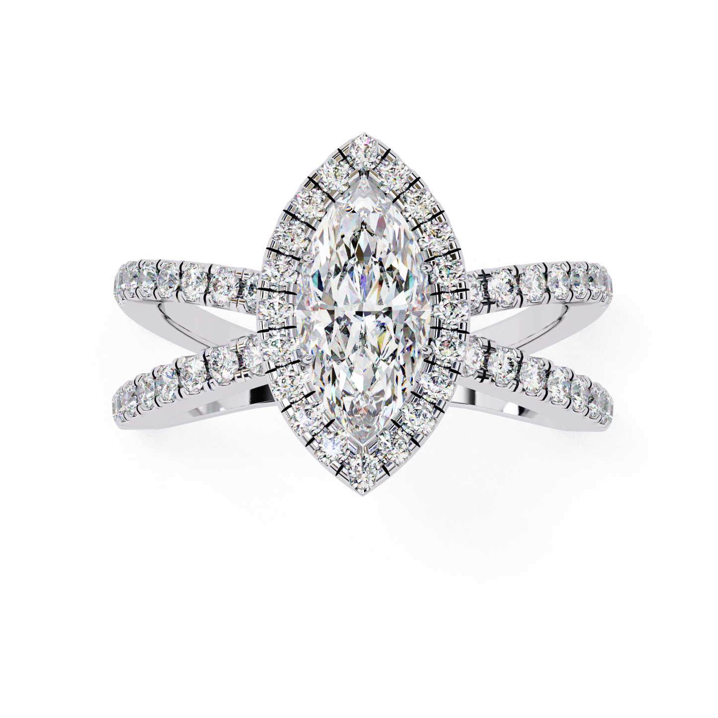 1.00 CT Marquise Cut Diamond Engagement Ring - Ulight Jewels