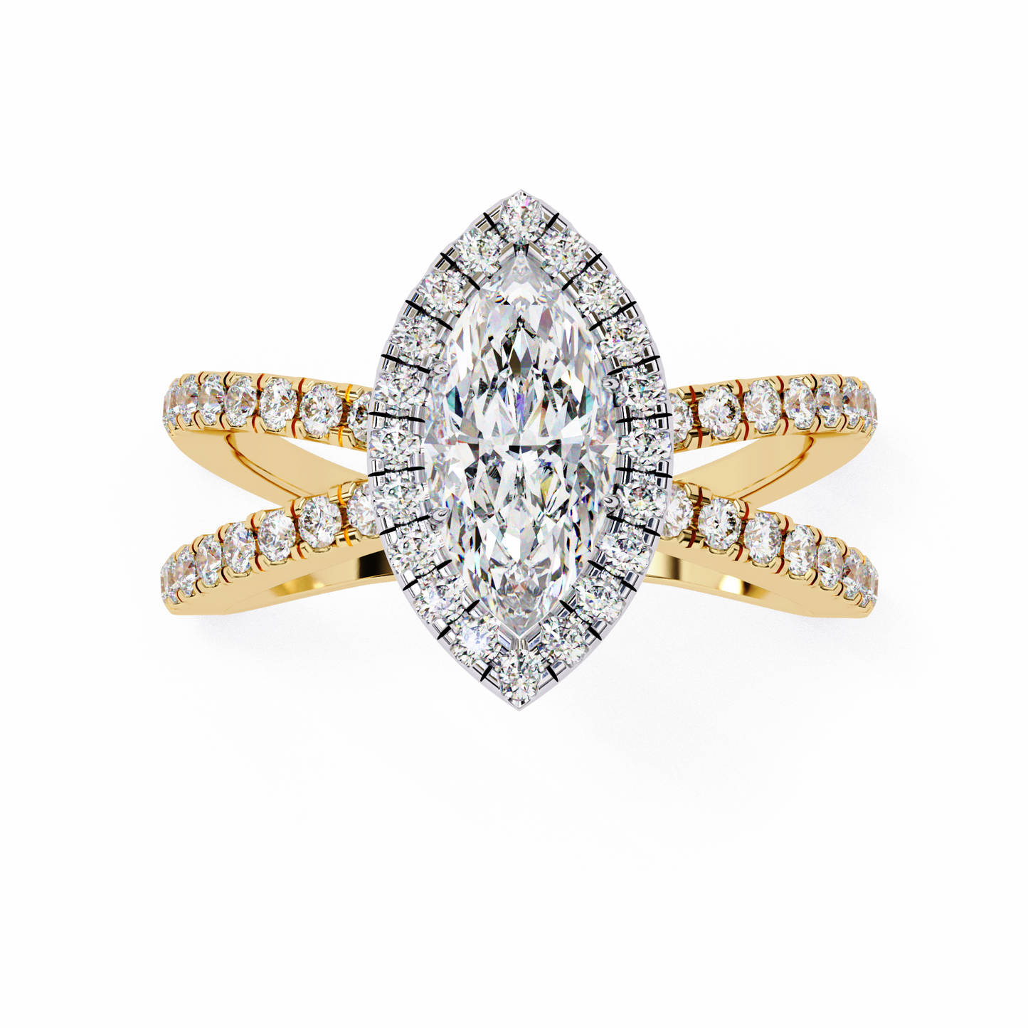 1.00 CT Marquise Cut Diamond Engagement Ring