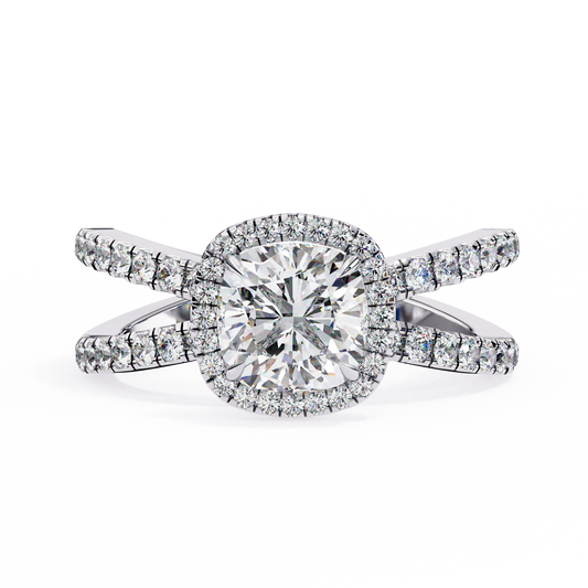 2.00 CT Cushion Cut Diamond Engagement Ring - Ulight Jewels