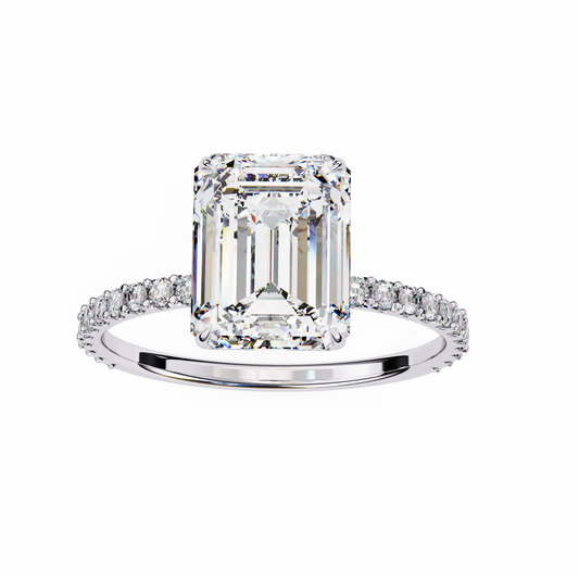 2.50 CT Emerald  Cut Diamond Wedding Rings - Ulight Jewels