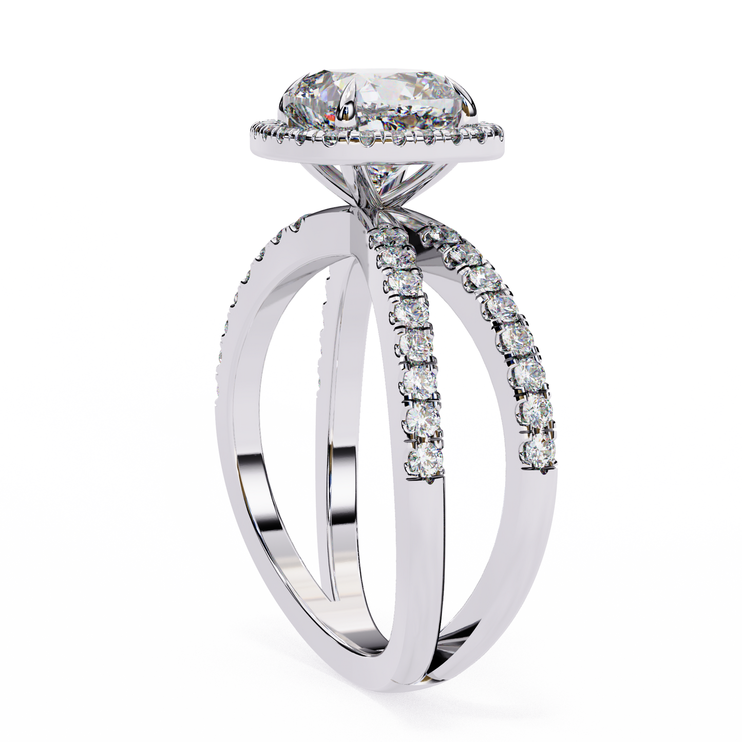 2.00 CT Cushion Cut Diamond Engagement Ring