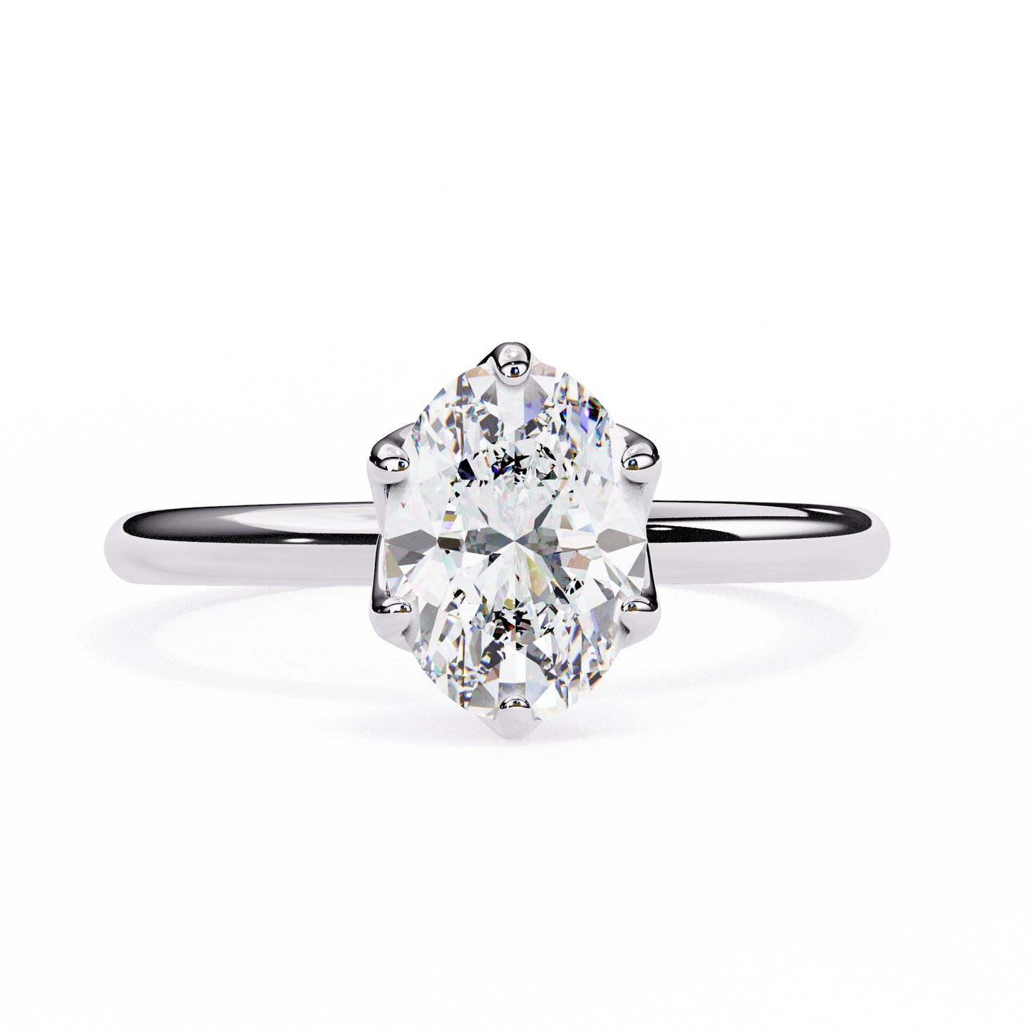 1.50 CT Oval Cut Diamond Engagement Ring