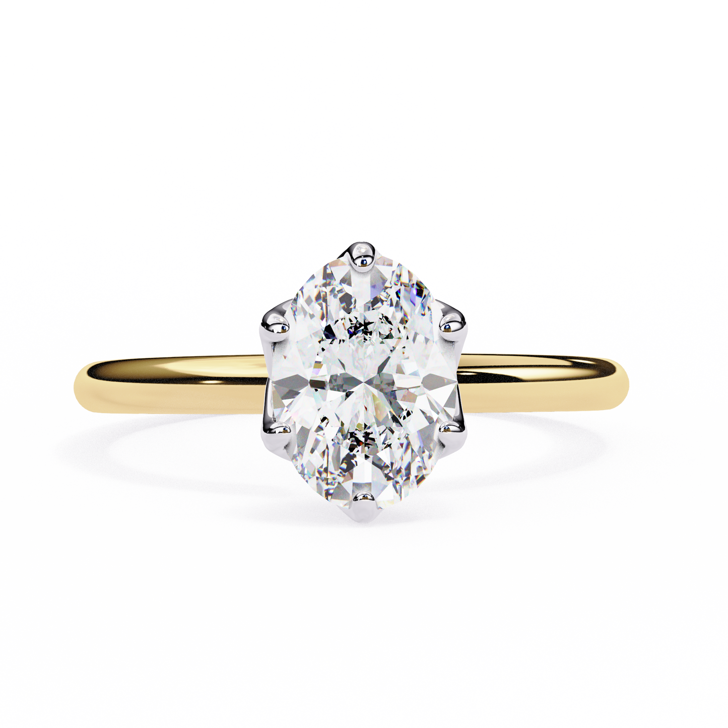 1.50 CT Oval Cut Diamond Engagement Ring