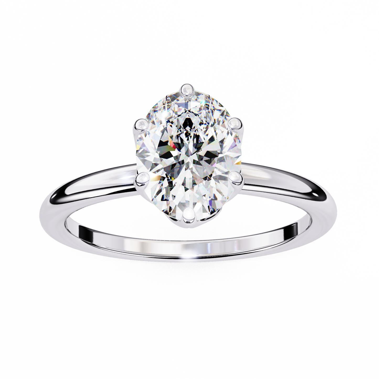 1.50 CT Oval Cut Diamond Engagement Ring - Ulight Jewels