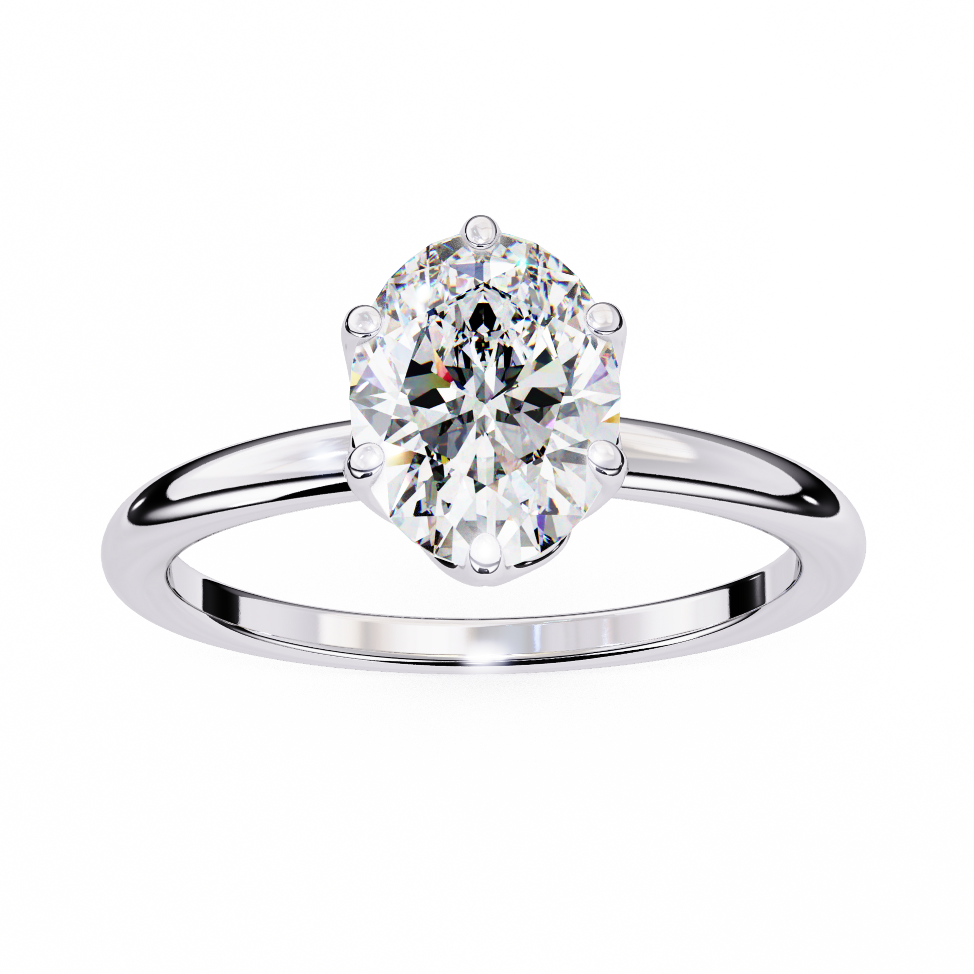 1.50 CT Oval Cut Diamond Engagement Ring - Ulight Jewels