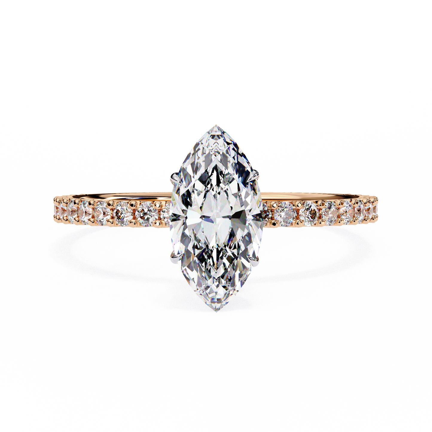 1.00 CT Marquise  Cut Diamond Engagement Ring