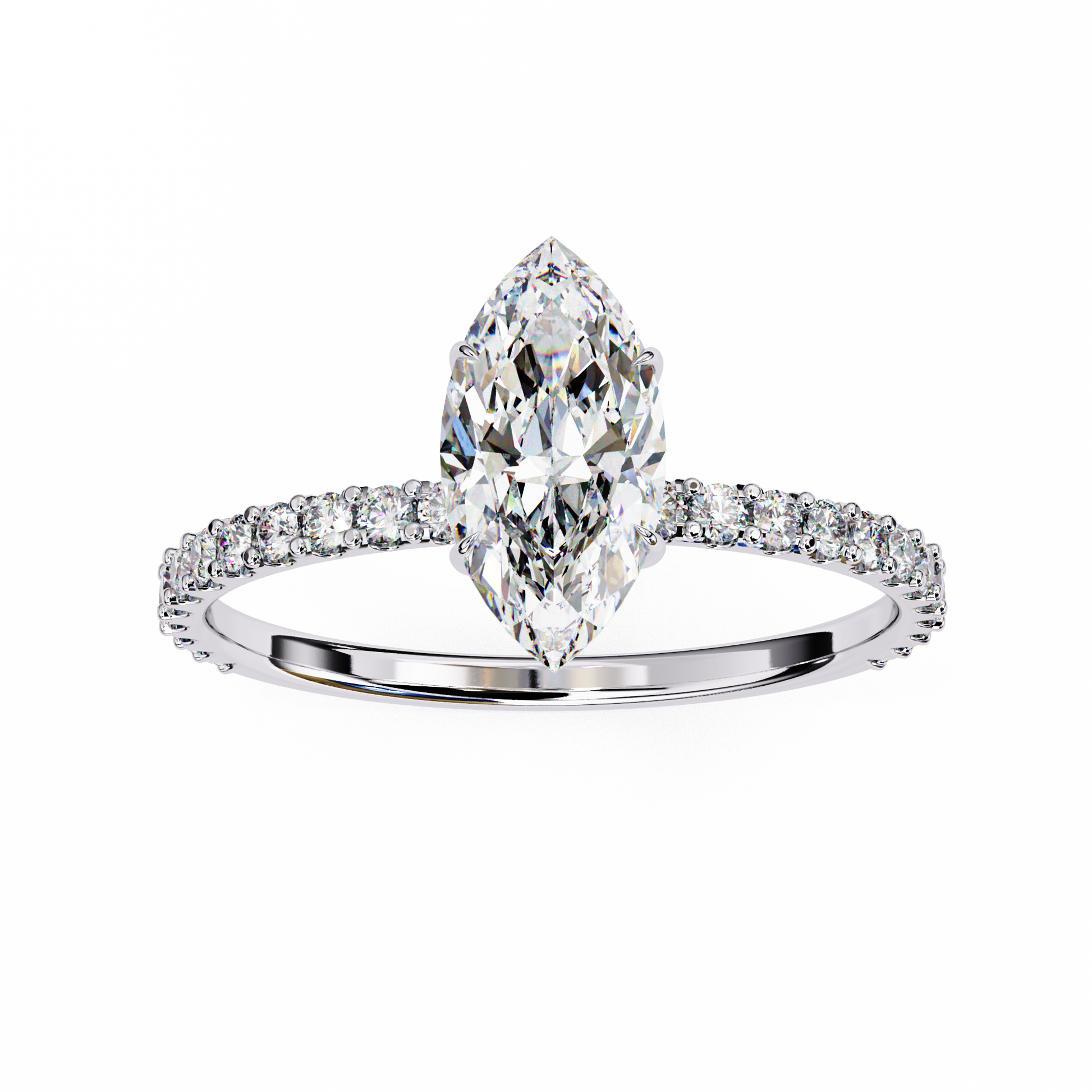 1.00 CT Marquise  Cut Diamond Engagement Ring - Ulight Jewels