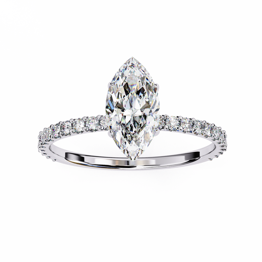 1.00 CT Marquise  Cut Diamond Engagement Ring - Ulight Jewels