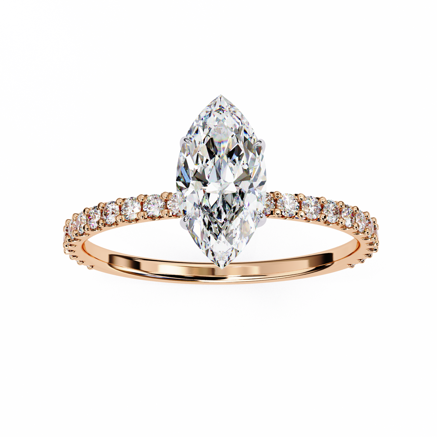 1.00 CT Marquise  Cut Diamond Engagement Ring