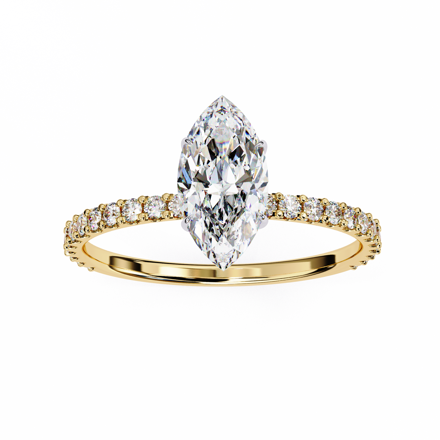 1.00 CT Marquise  Cut Diamond Engagement Ring