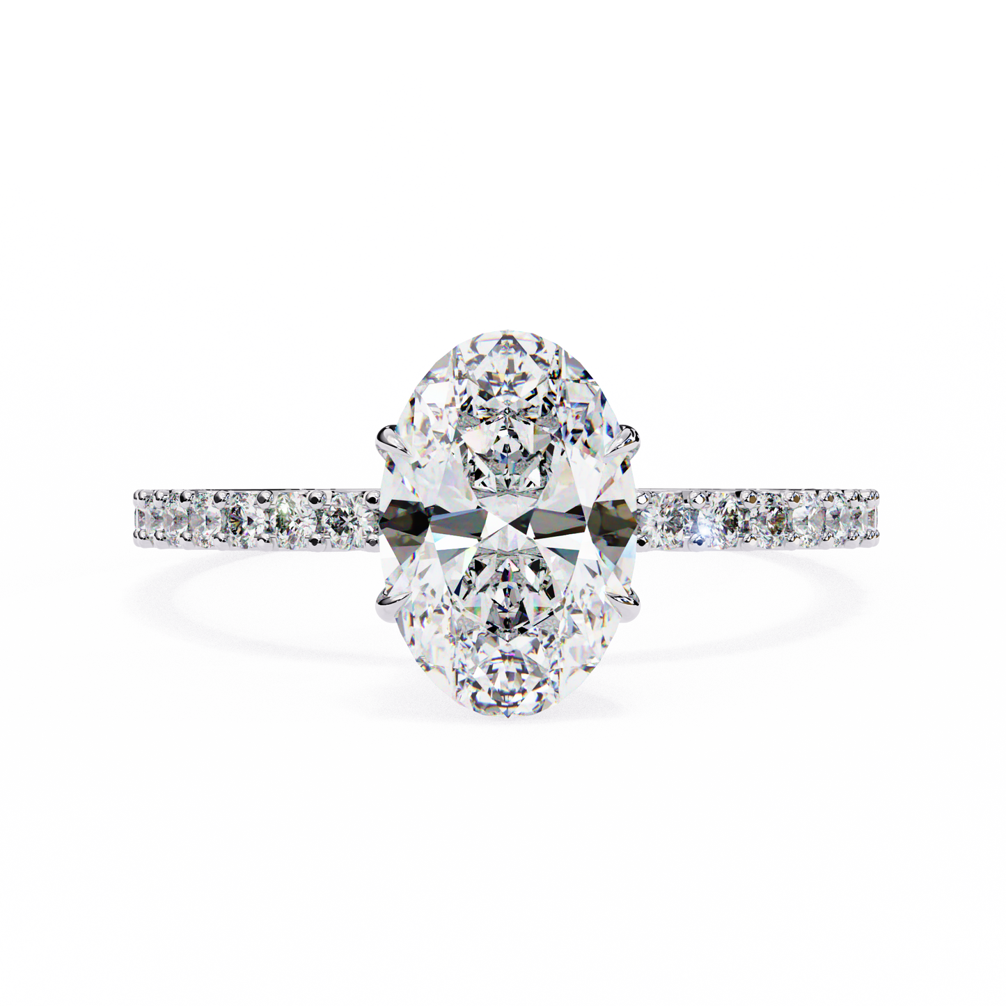 1.75 CT Oval Cut Diamond Engagement Ring - Ulight Jewels