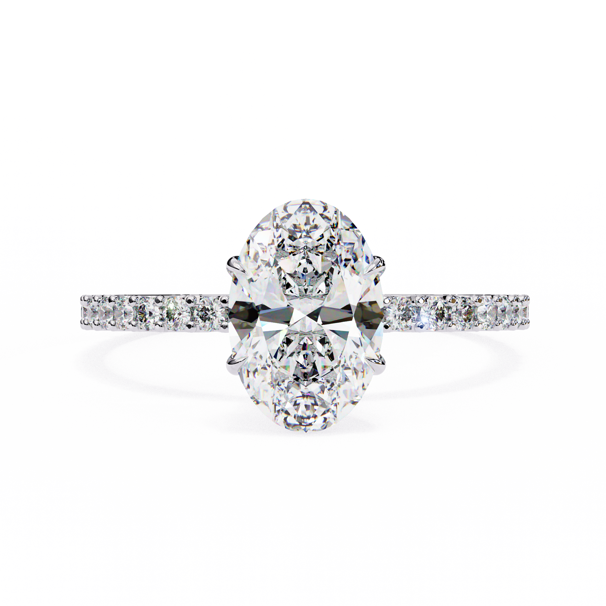 1.75 CT Oval Cut Diamond Engagement Ring - Ulight Jewels