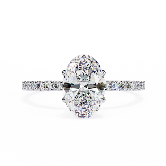 1.75 CT Oval Cut Diamond Engagement Ring - Ulight Jewels