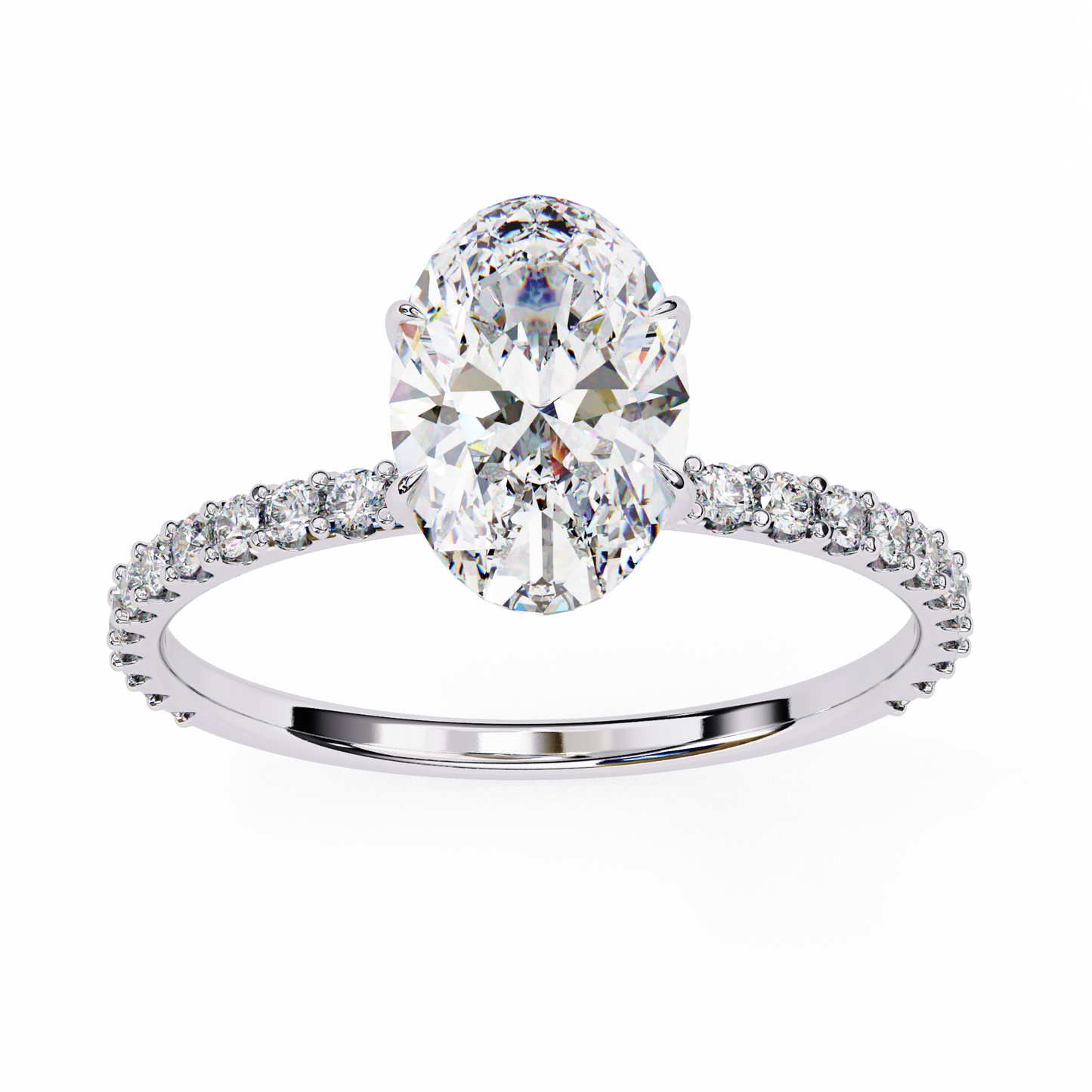 1.75 CT Oval Cut Diamond Engagement Ring