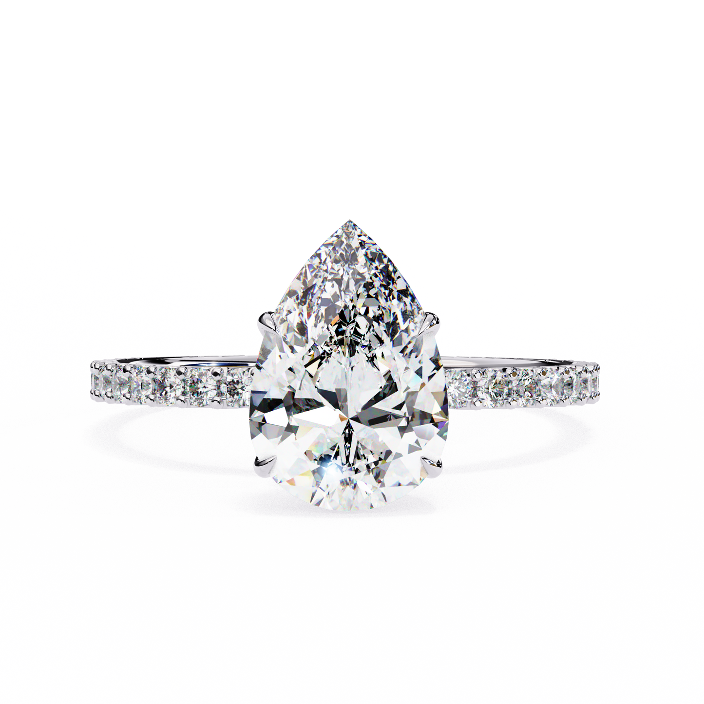 1.25  CT Pear Cut Diamond Wedding Rings - Ulight Jewels